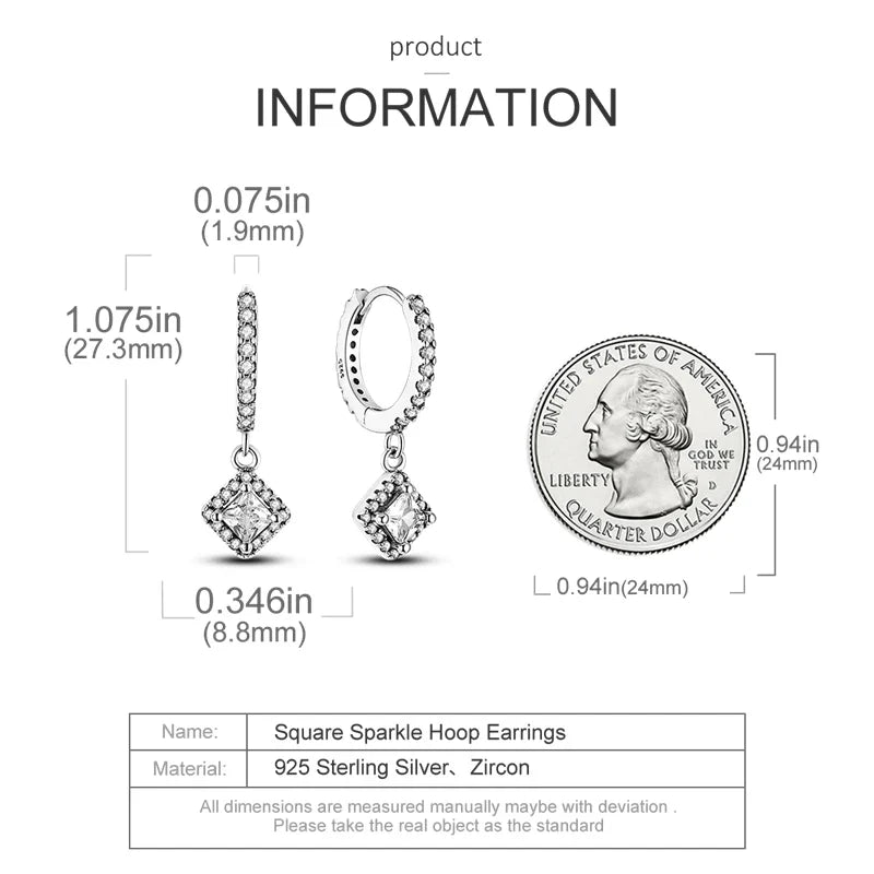 Genuine 925 Sterling Silver Love Feather Earrings Fit Original Charms Hoop For Women Girls Stud Earring Fine Jewelry Gifts