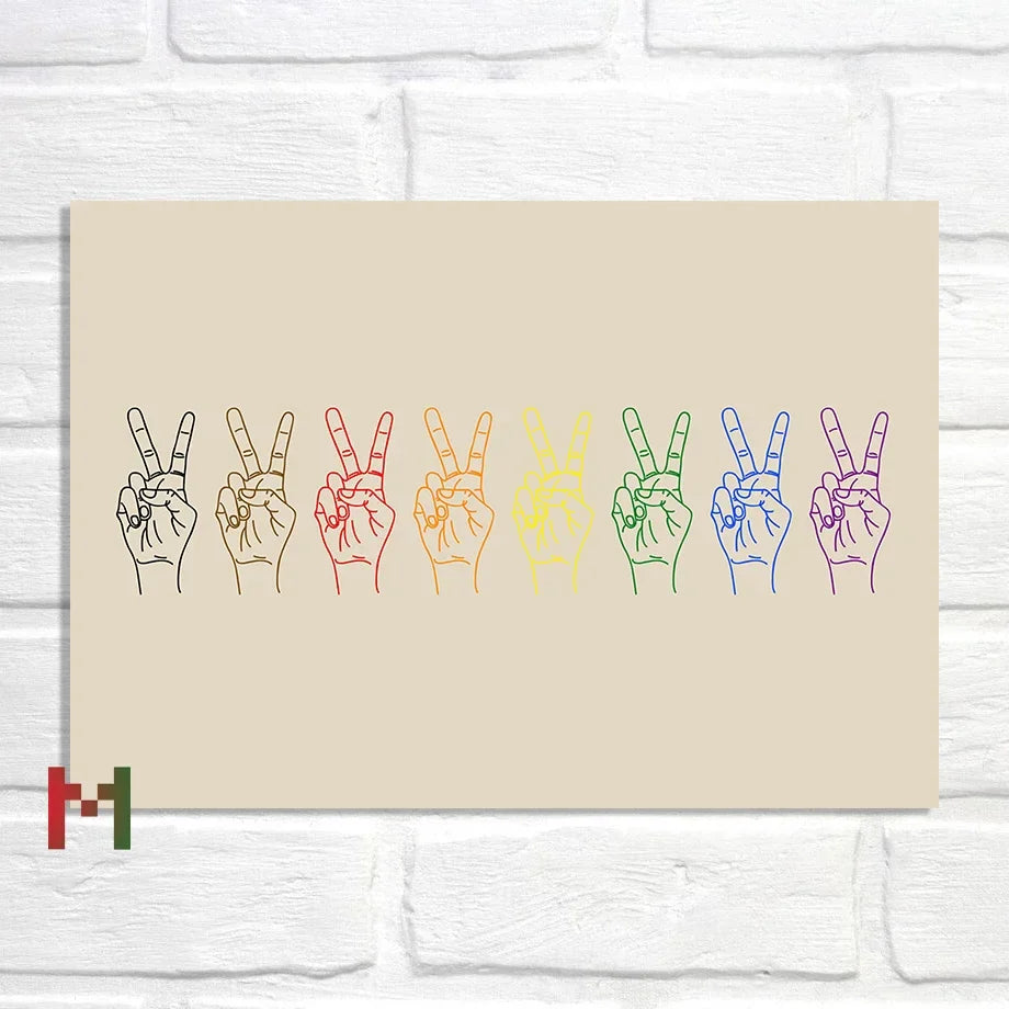 Abstract Pride Art Canvas Print Wall Decor LGBT Home Art