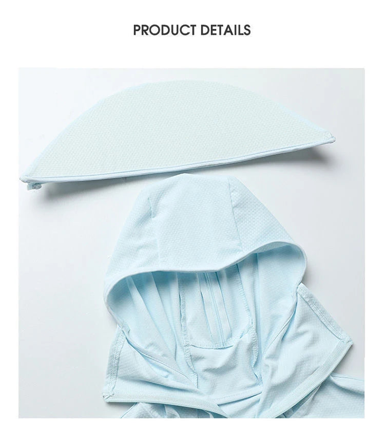 Summer Women Sun Protection Jacket Removable Brim Quick Dry Long Sleeve Anti-UV Female Hooded Hiking Jacket Beach Sweatshirt