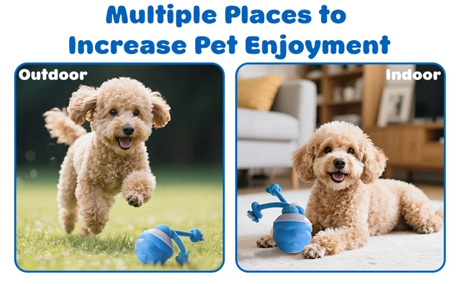 Intelligent Dog Toy Ball Electronic Interactive Cat Toy Usb Automatic Moving Bouncing Ball For Large Medium Dog Holiday Pet Gift