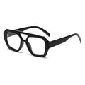 Hiking Women Fashion Polygonal Double Bridge Anti Light Glasses Luxury Minimalist Leopard Pattern Design Eyeglasses UV400