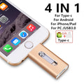 For iPhone 512GB USB Flash Drive 256G 128GB USB 3.0 Sticks External Storage Pen Drive Phone Android PC Copy Photo Videos Files