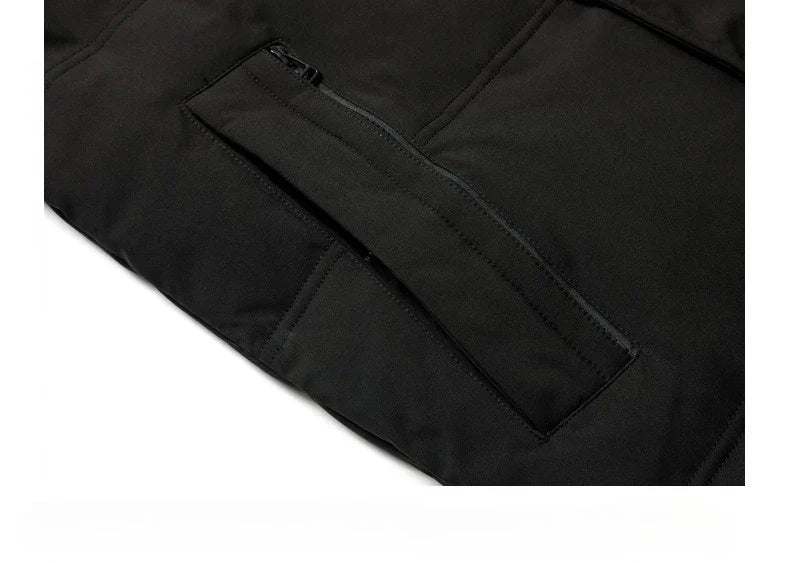 Winter Luxury Brand Men's Down Jacket Coat Parkas Padding Warm Puffer Jackets Long Man Jacket Knee Length Thickened Hooded HXY02