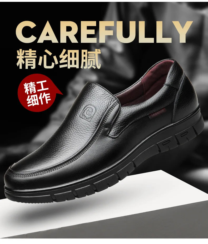 Summer New Men Leather Shoes soft soled Casual Flat Shoes Outdoor Walking shoes Comfort fashion soft leather shoes Loafers
