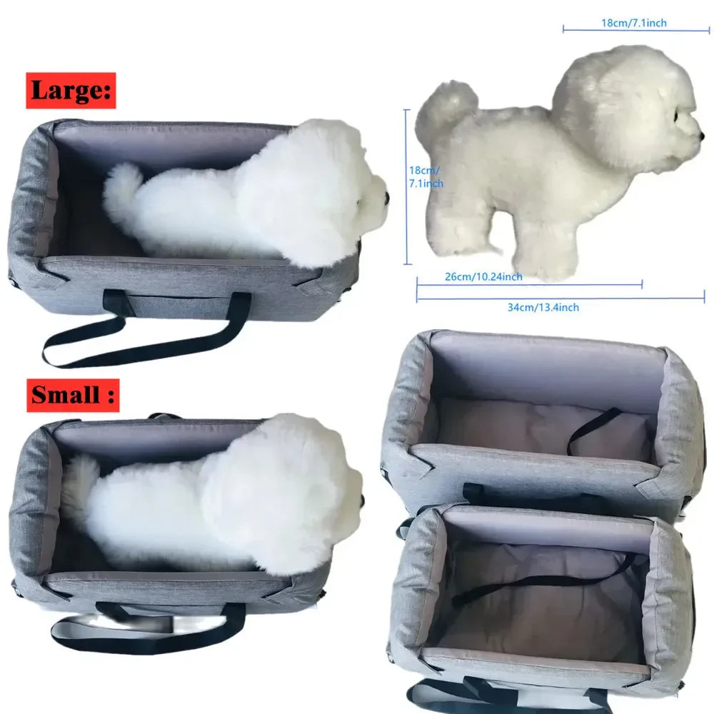 Dog Car Seat Bed Car Central Dog Car Seat Bed Portable Dog for Small Dogs Cats Safety Travel Bag Dog Accessories Pet Carrier
