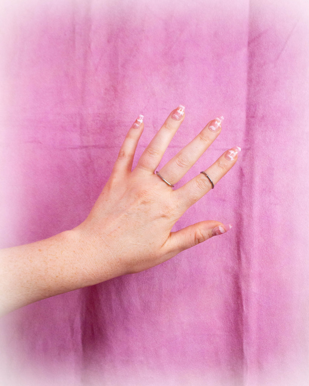 Slim Nonagon Titanium Ring