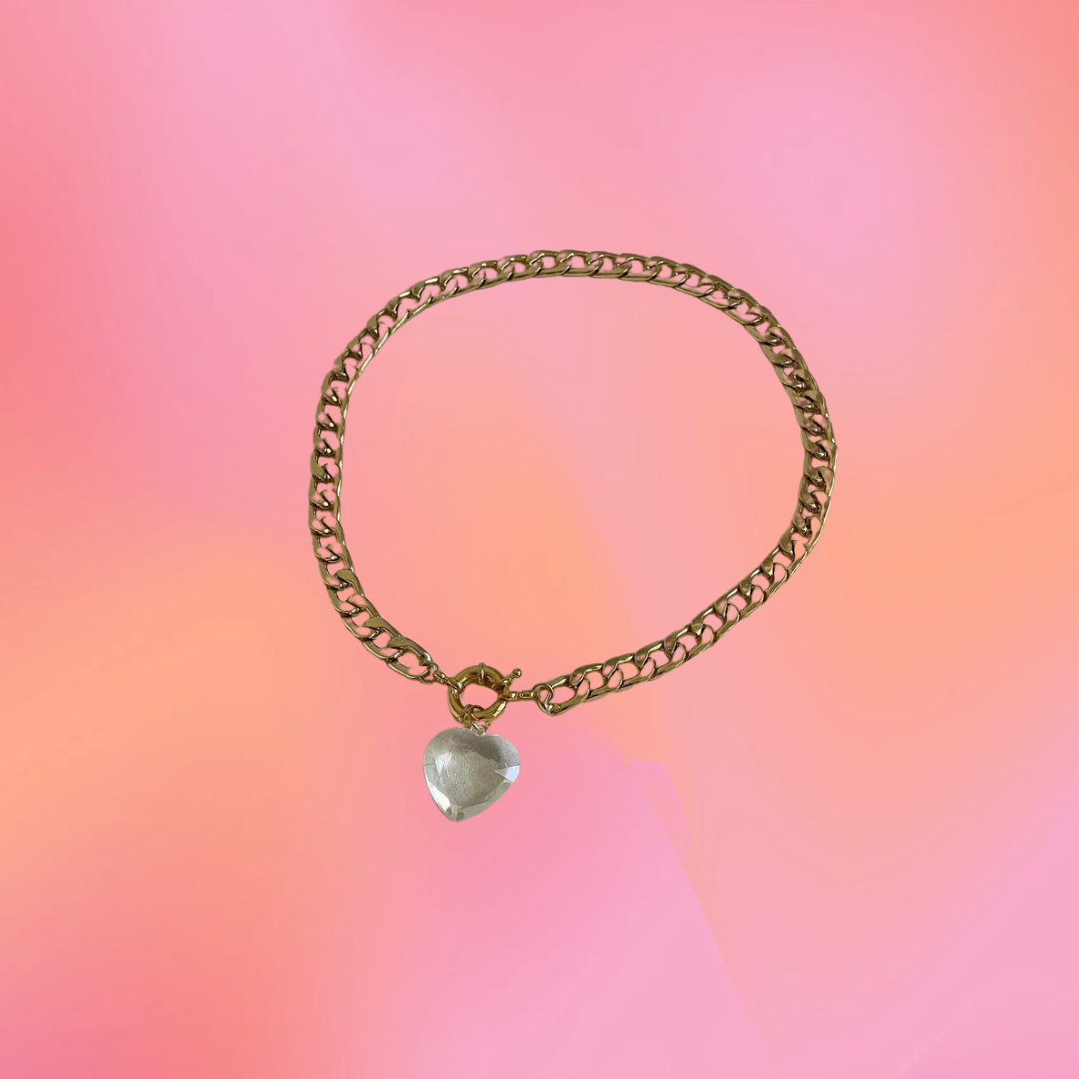 Chunky Heart Chain Necklace