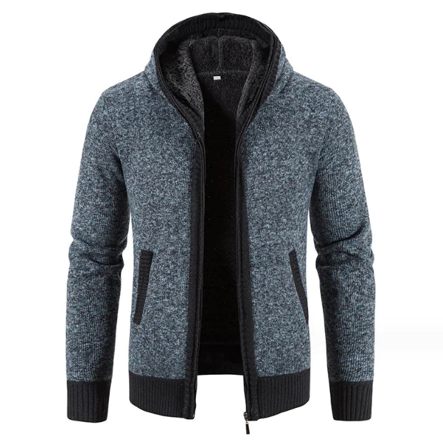 Sacrie Cardigan - Men's Thick Knit Hoodie Sweater