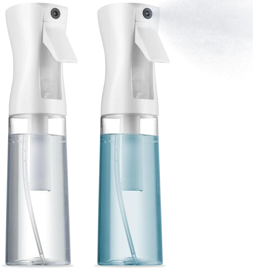 2 Pack Continuous Spray Bottle for hair - 10 Oz Ultra Fine Mist Sprayer | Water Spray Bottle For Hair Mister Spray Bottle | Hair Spray Bottles For Hairstyling Cleaning Salons (2pk 10oz)