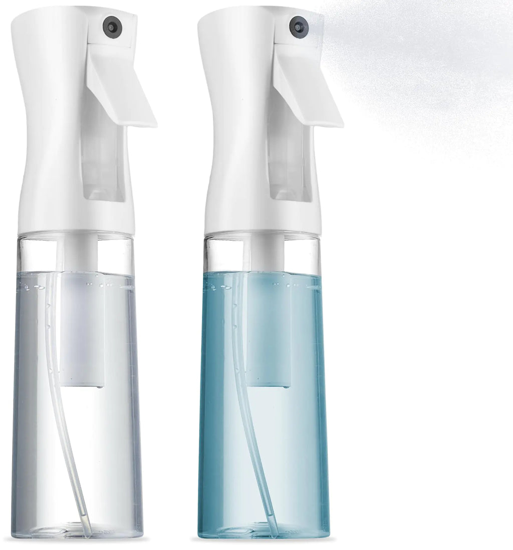 2 Pack Continuous Spray Bottle for hair - 10 Oz Ultra Fine Mist Sprayer | Water Spray Bottle For Hair Mister Spray Bottle | Hair Spray Bottles For Hairstyling Cleaning Salons (2pk 10oz)