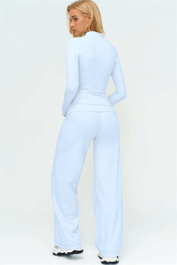 The Twirl Zip Jacket Straight Leg Pants 2-Piece Set