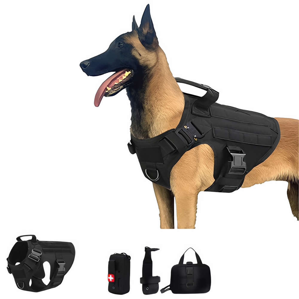 Tactical Military Vest Pet German Shepherd Golden Retriever Tactical  Training Dog Harness and Leash Set For All Breeds Dogs
