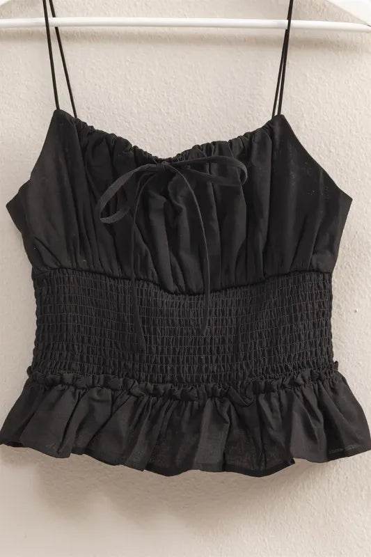 HYFVE Poplin Smocked Waist Summery Cami Top