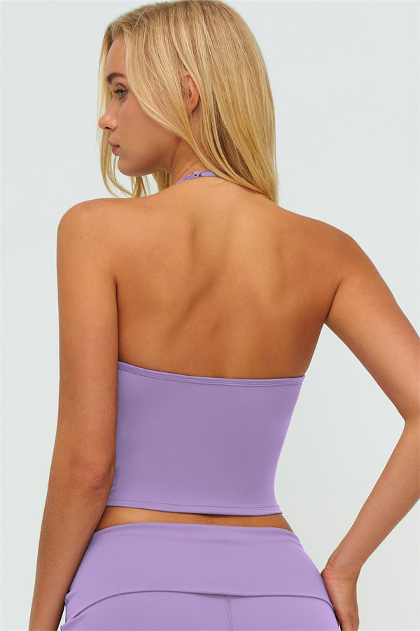 The Twirl Zip Jacket Halter Tank Top Leggings 3-Piece Set