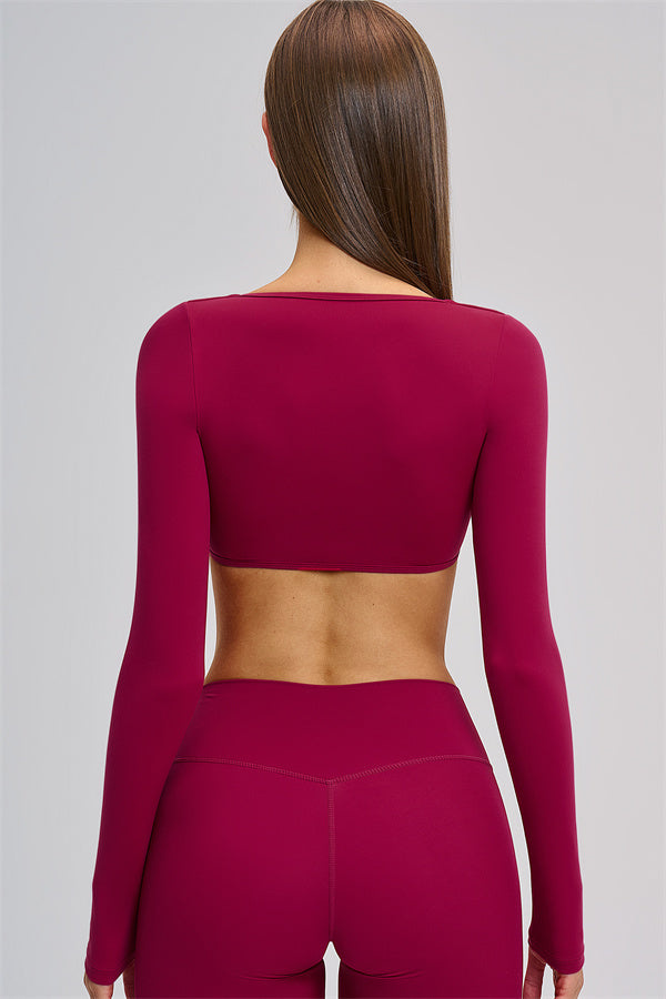 The Zestful Long Sleeve Crop Top