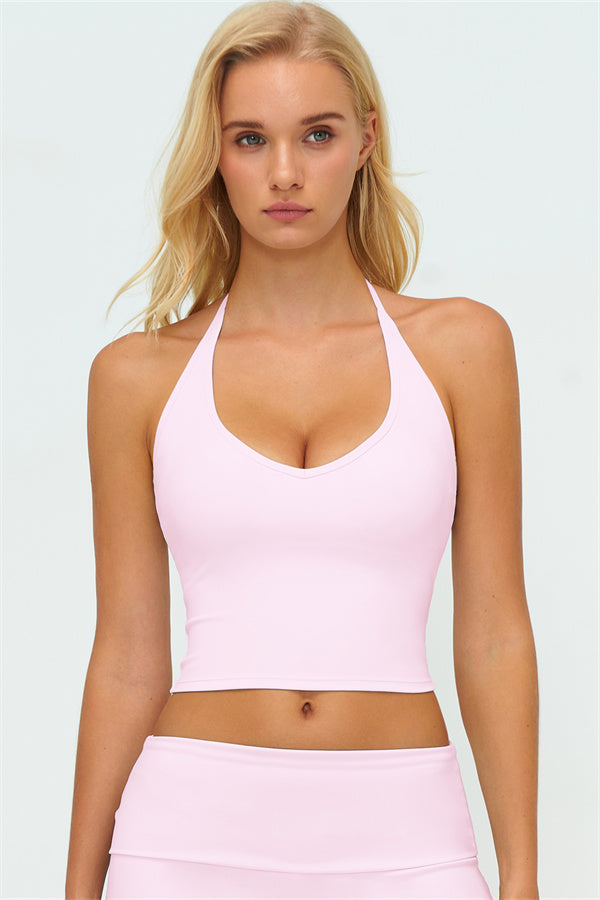 The Twirl Halter Tank Top Straight Leg Pants 2-Piece Set