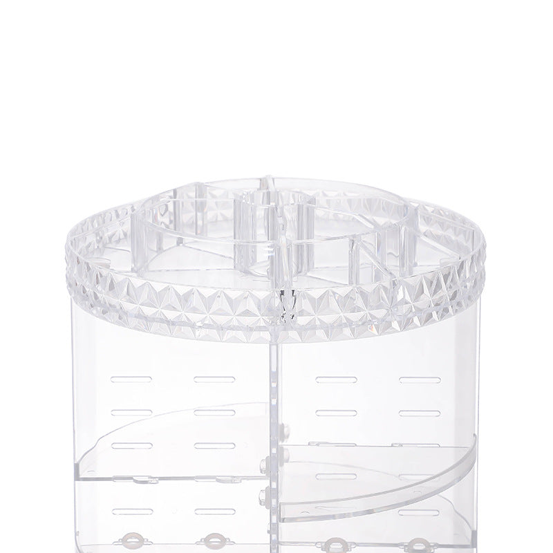 Diamond Pattern Cosmetic Storage Box 360 Rotating Storage Box