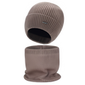 Winter New Solid Color Men's And Women's Knitted Hats+Ear Protection Scarf Set Warm Hat Scarf,Outdoor Warm Hat Warm