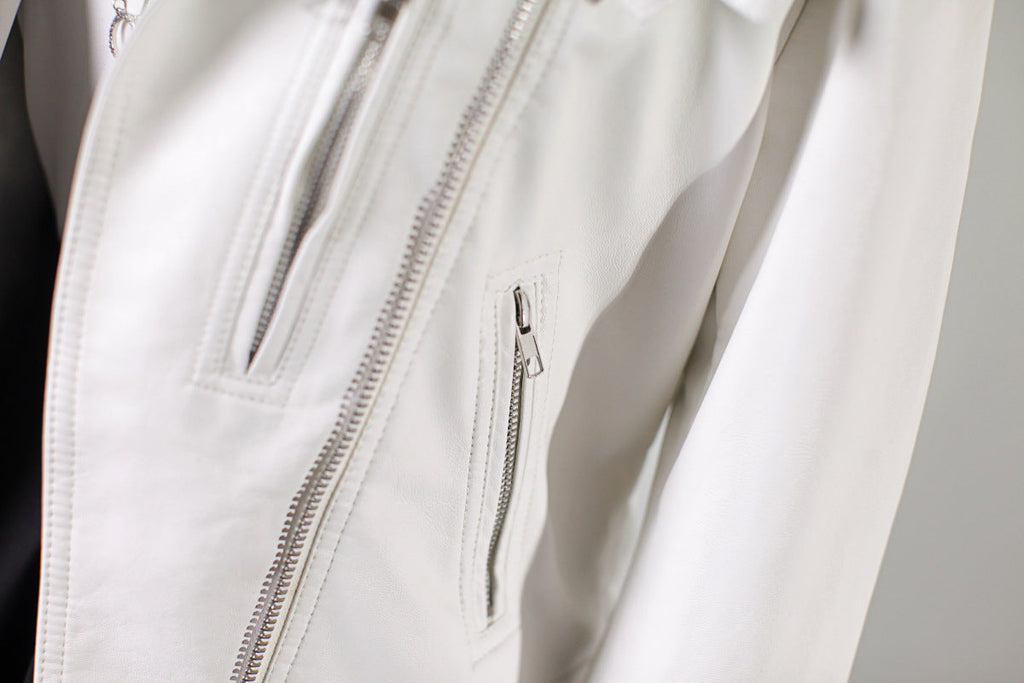 European And American Women's Short PU Motorcycle Jacket