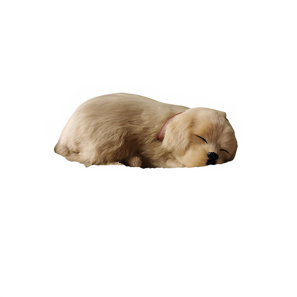 Simulation Breathing Cat Handicraft Realistic Plush Sleeping Dog Home Decor Crafts Car Interior Ornaments Photography Props