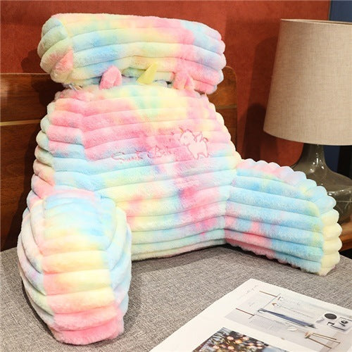 Colorful Tie-dyed Cartoon Lumbar Support Pillow Office Lumbar Support Pillow Neck