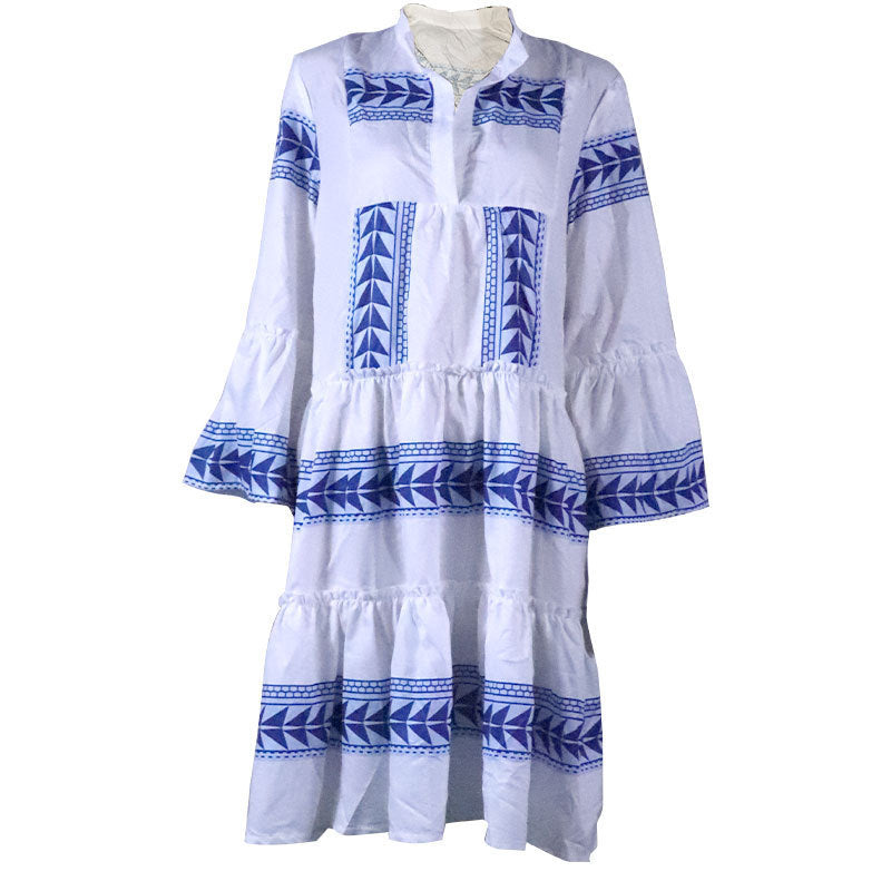 Women's Printed Loose Bohemian Swing Dress