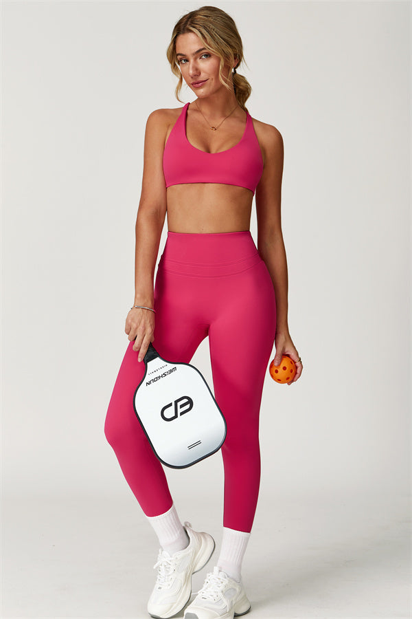 The Boost Crossback Sports Bra Enigma Leggings 2-Piece Set