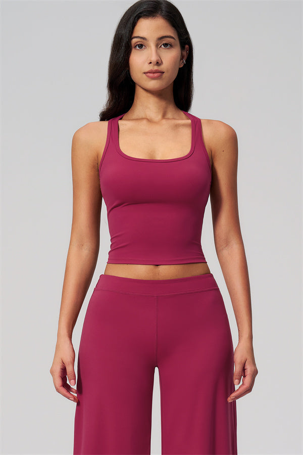 The Revive Crop Top Straight Leg Pants 2-Piece Set