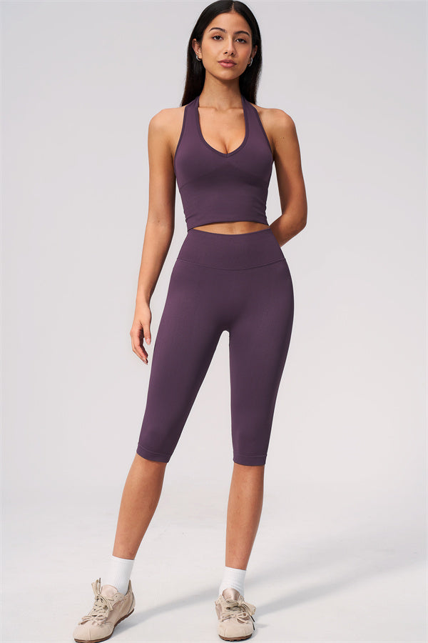 The New Allure Halter Top Capri Leggings 2-Piece Set