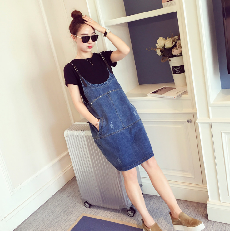 Chic Plus Size Denim Dress Set for Spring/Summer