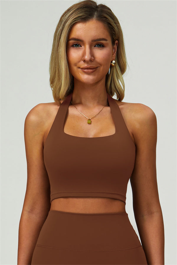 The Seraphine Halter Crop Top Leggings 2-Piece Set