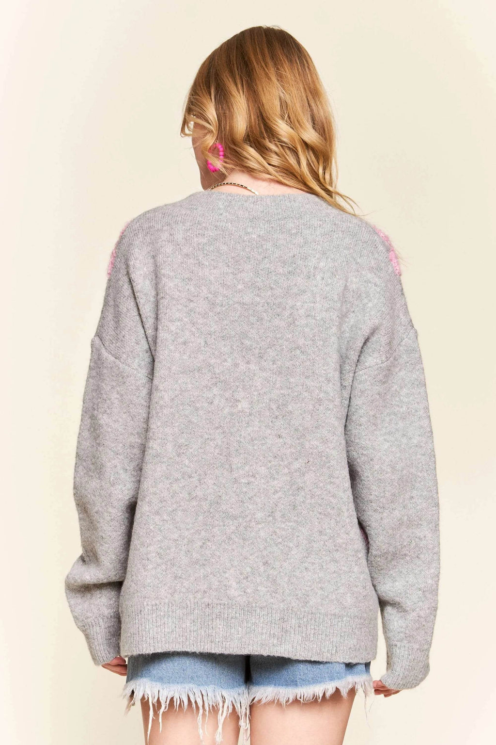 ADORA Button Down Heart Sweater Cardigan