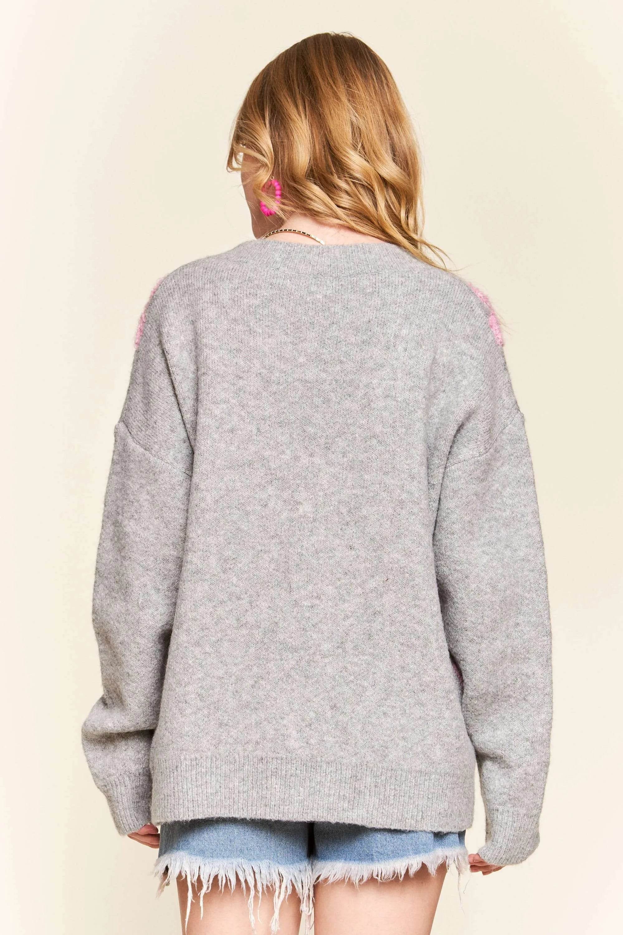 ADORA Button Down Heart Sweater Cardigan