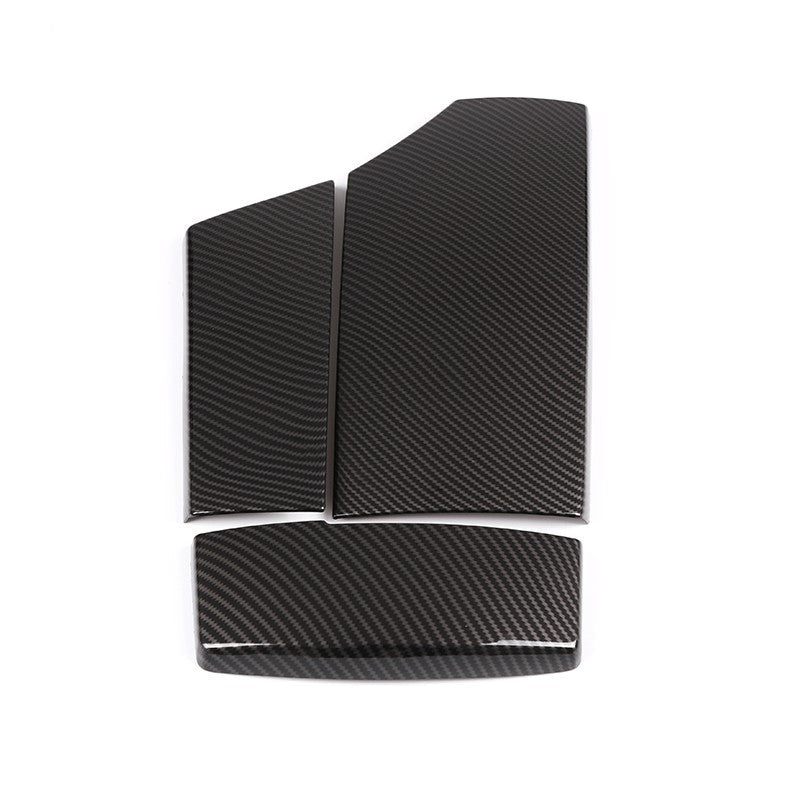 Armrest Box Protective Cover ABS Carbon Fiber Pattern 3-piece Set