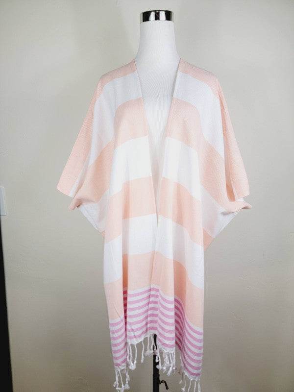 Beach cover up, Beach Dress open front - Orange