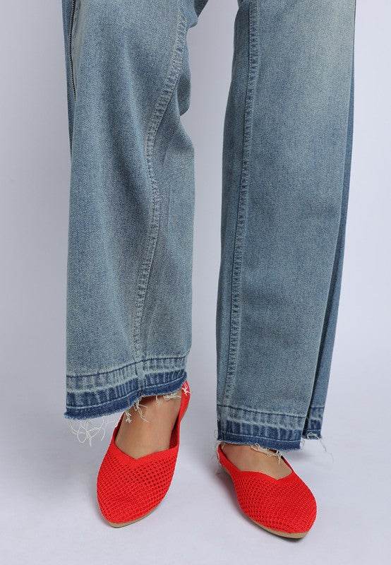 Selaris Fly Knit Slip On Ballerinas