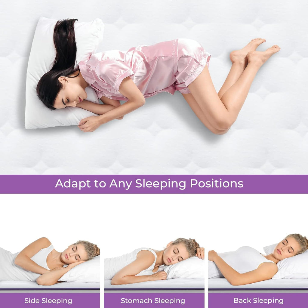 Full Mattress, 12 Inch Hybrid Full Mattress, Full Size Mattress In A Box, Plush Foam Mattress With Individually Pocketed Coils, Motion Isolation For Pressure Relief, Medium Soft