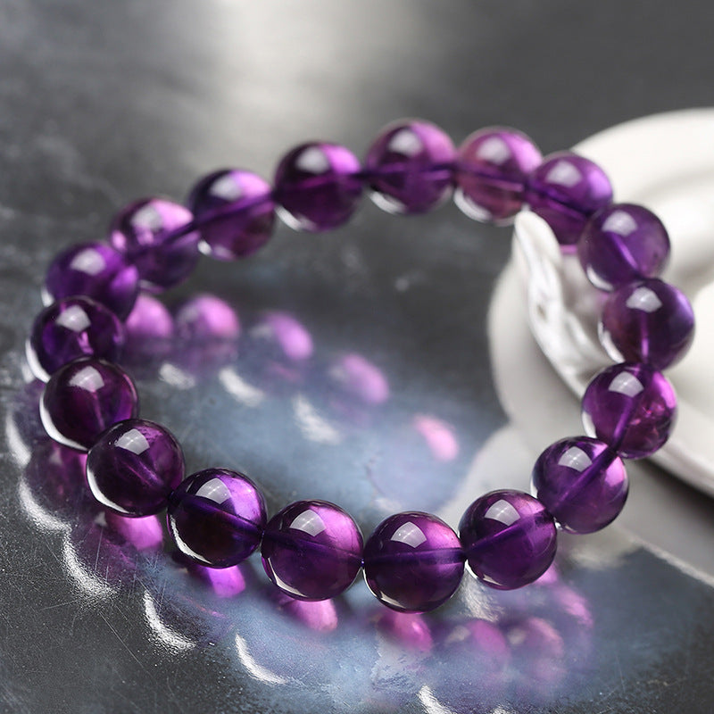 Natural Amethyst Single Loop Bracelet