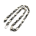 Men's Personality Punk Striped Sterling Silver Necklace