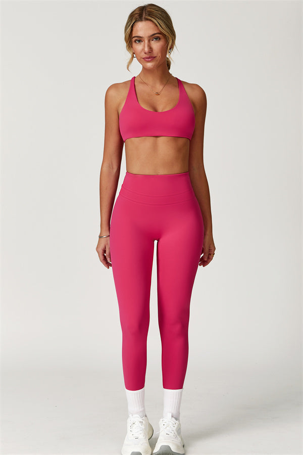 The Boost Crossback Sports Bra Enigma Leggings 2-Piece Set