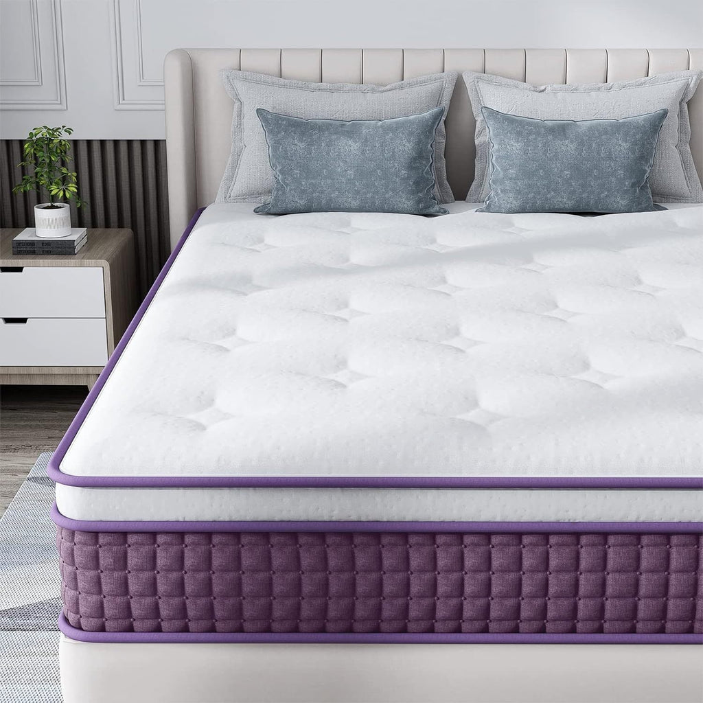 Spring-Loaded Hybrid Mattress 10 Inches helps relieve physical stress and promote deep sleep