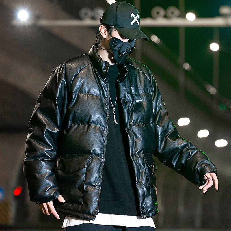 Men's Stand-up Collar Overalls Trendy Padded Jacket