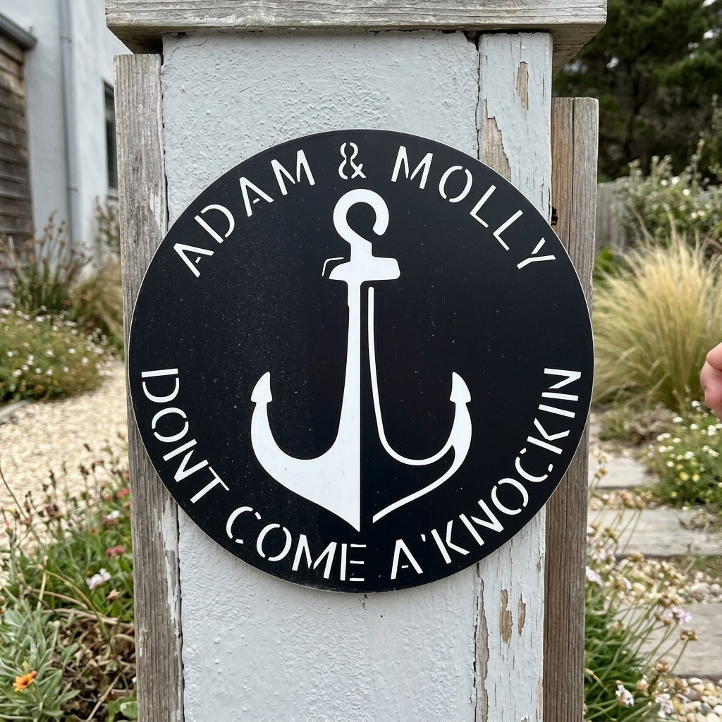 Custom Metal Wall Art - Personalized Anchor Plaque