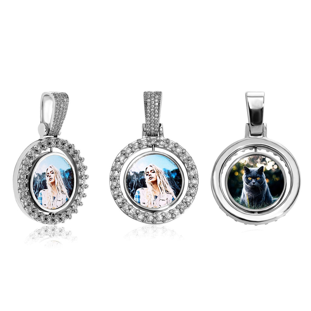 Rotating Pendant Necklace Couples Commemorative Gift