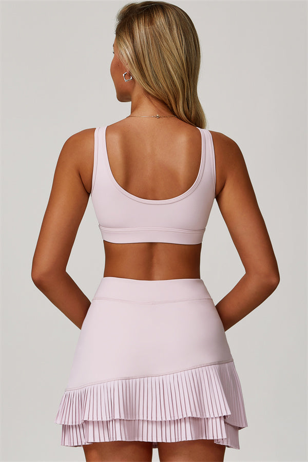 The Lavish Sports Bra Tennis Skirt 2-Piece Set