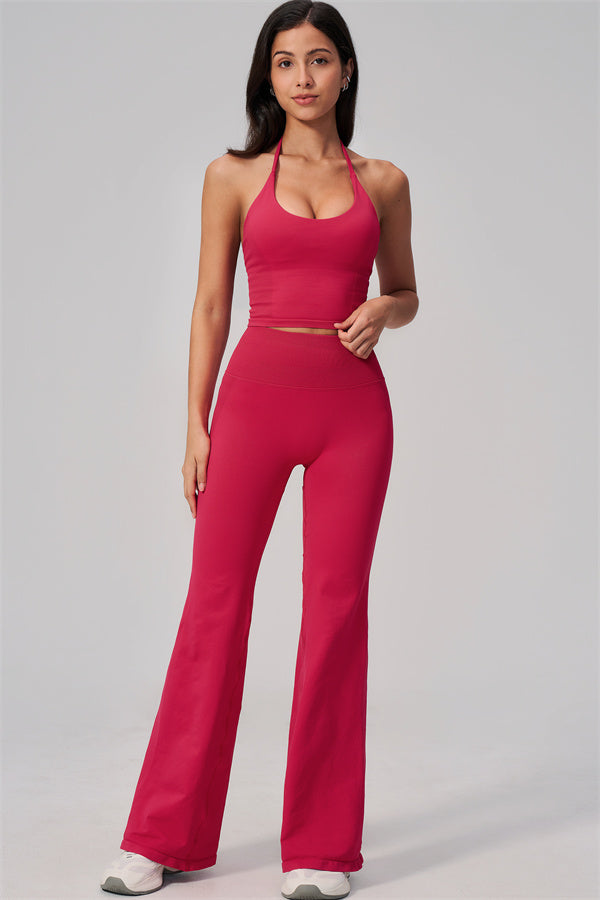 The Align Halter Tank Top Flared Leggings 2-Piece Set