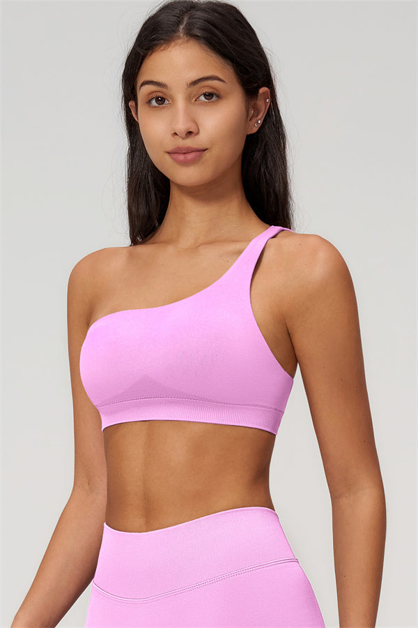The Empower One-Shoulder Sports Bra Shorts 2-Piece Set