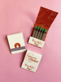 "Cowgirls & Cocktails" Buckle Up Matchbook