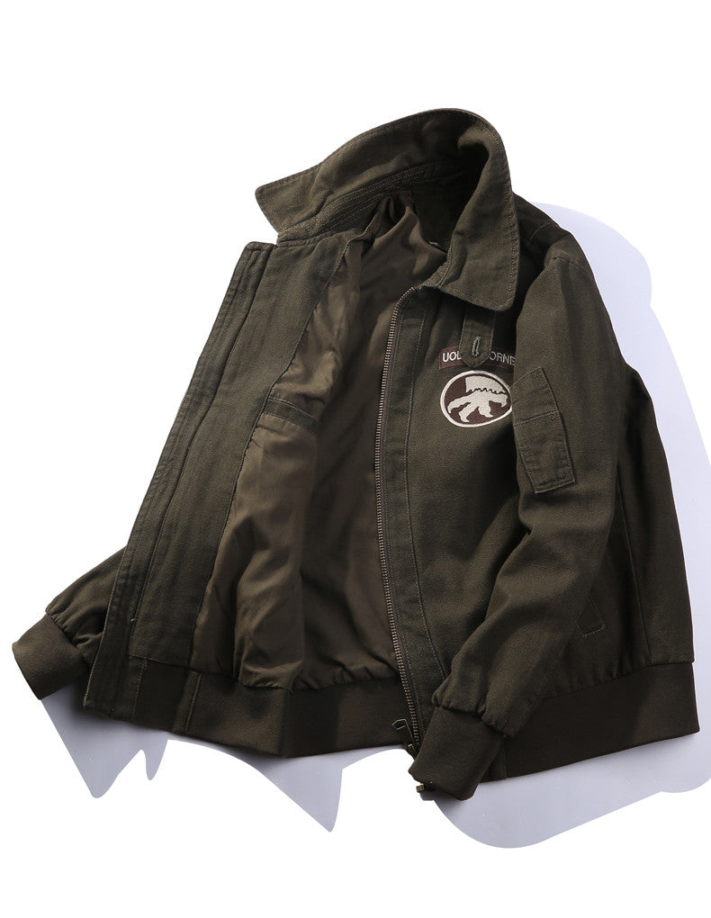 Loose American Tank Suit World War II Retro Bomber Jacket