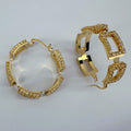 40mm Hoop Earrings Rectangle full of Rhinestones